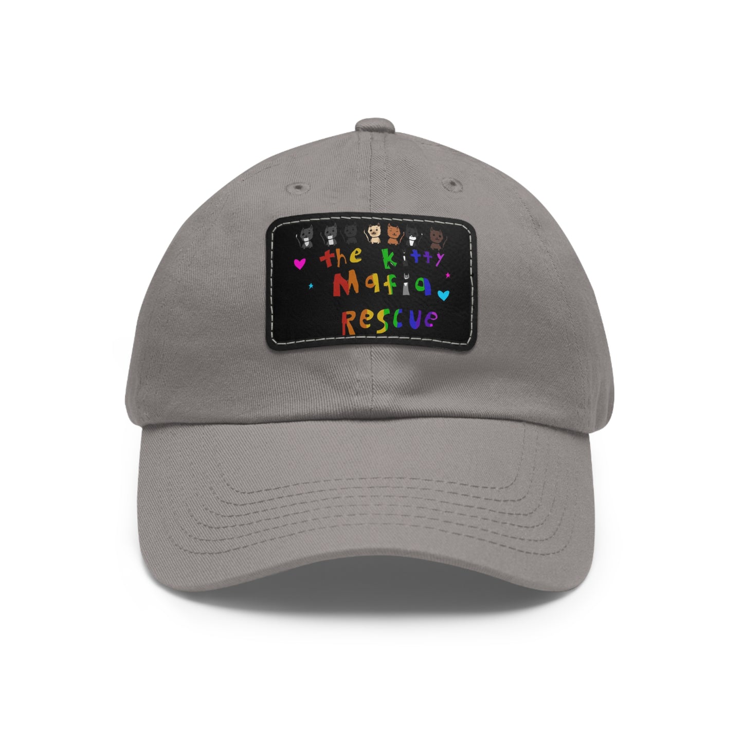 Dad Hat with Leather Patch (Rectangle)