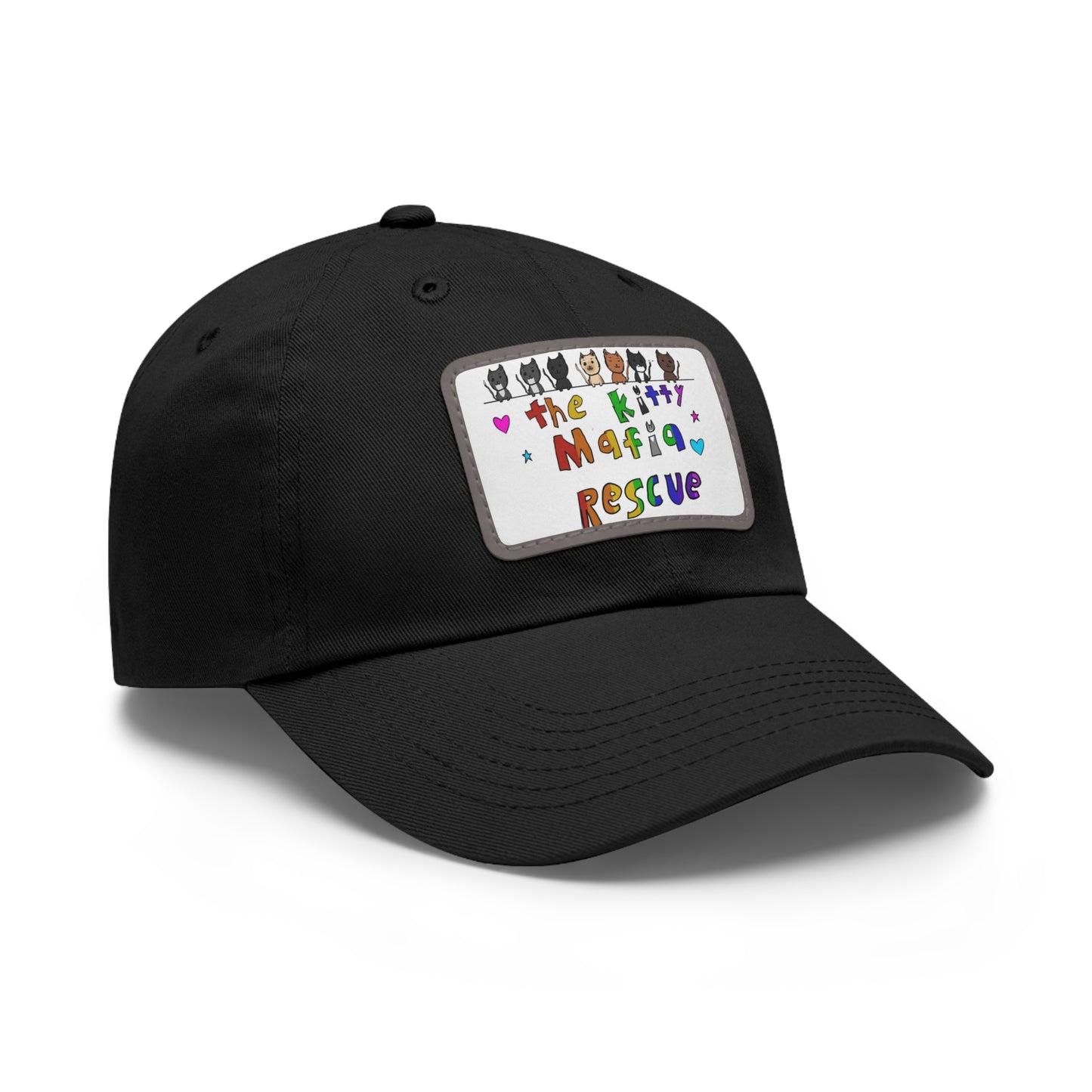 Dad Hat with Leather Patch (Rectangle)