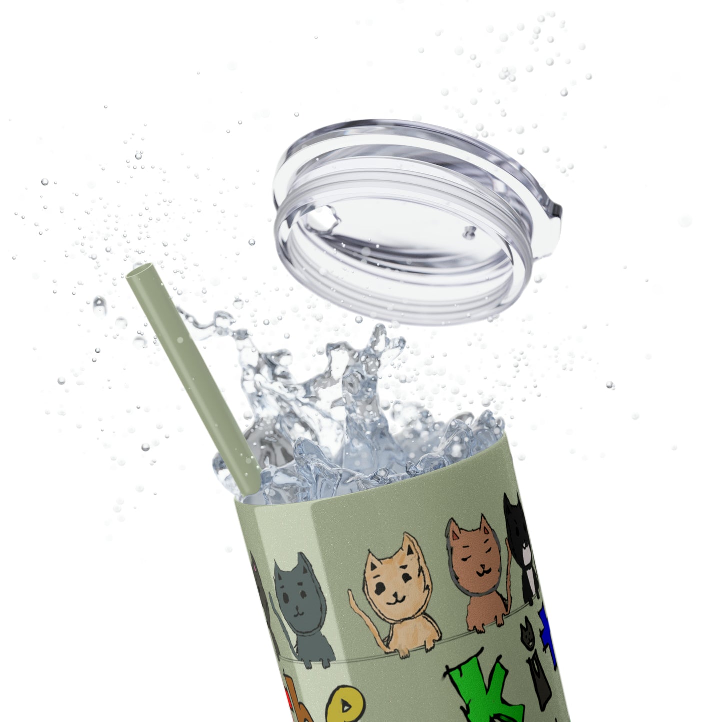 Skinny Tumbler with Straw, 20oz