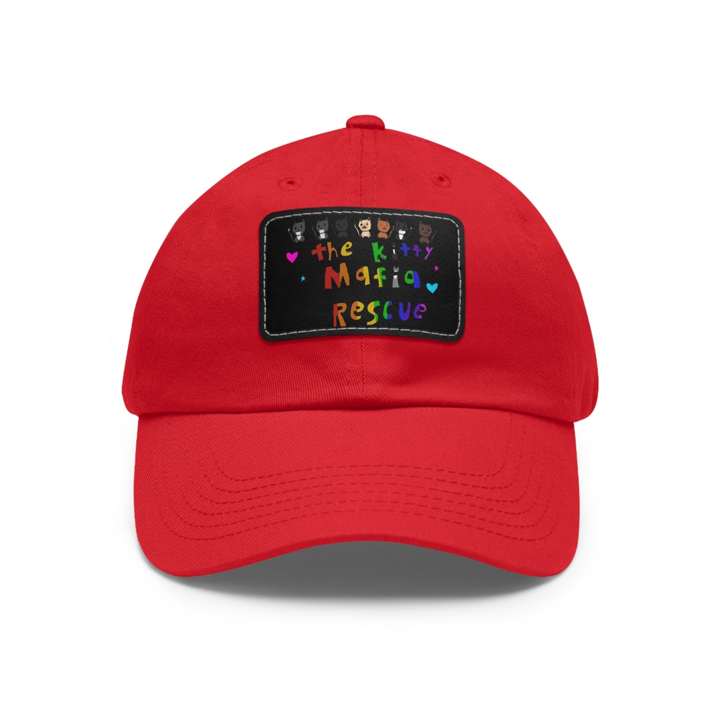 Dad Hat with Leather Patch (Rectangle)