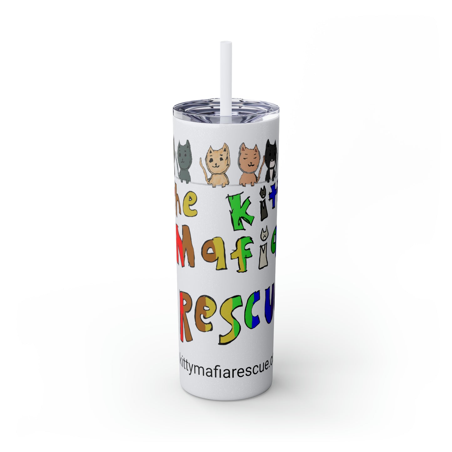 Skinny Tumbler with Straw, 20oz