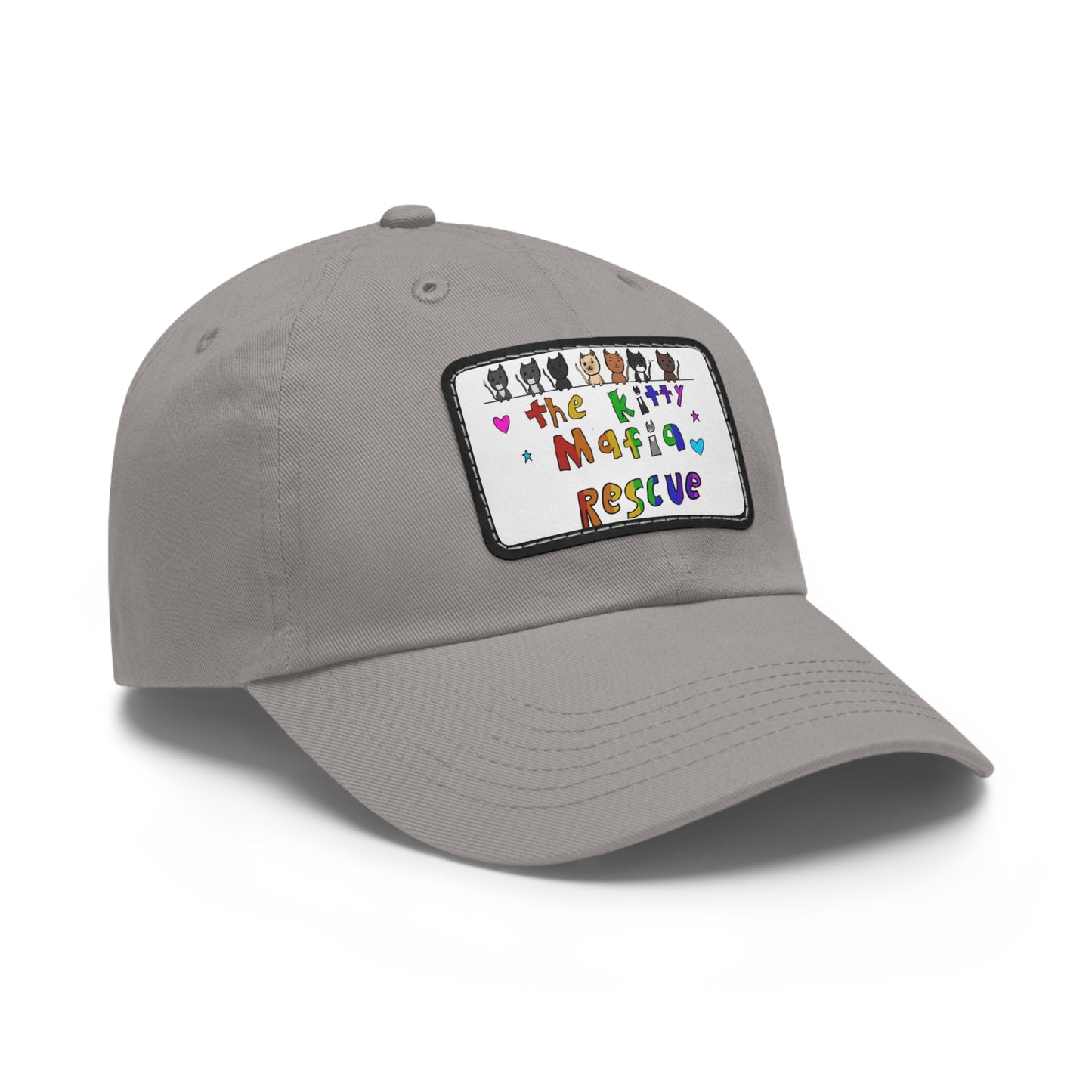 Dad Hat with Leather Patch (Rectangle)