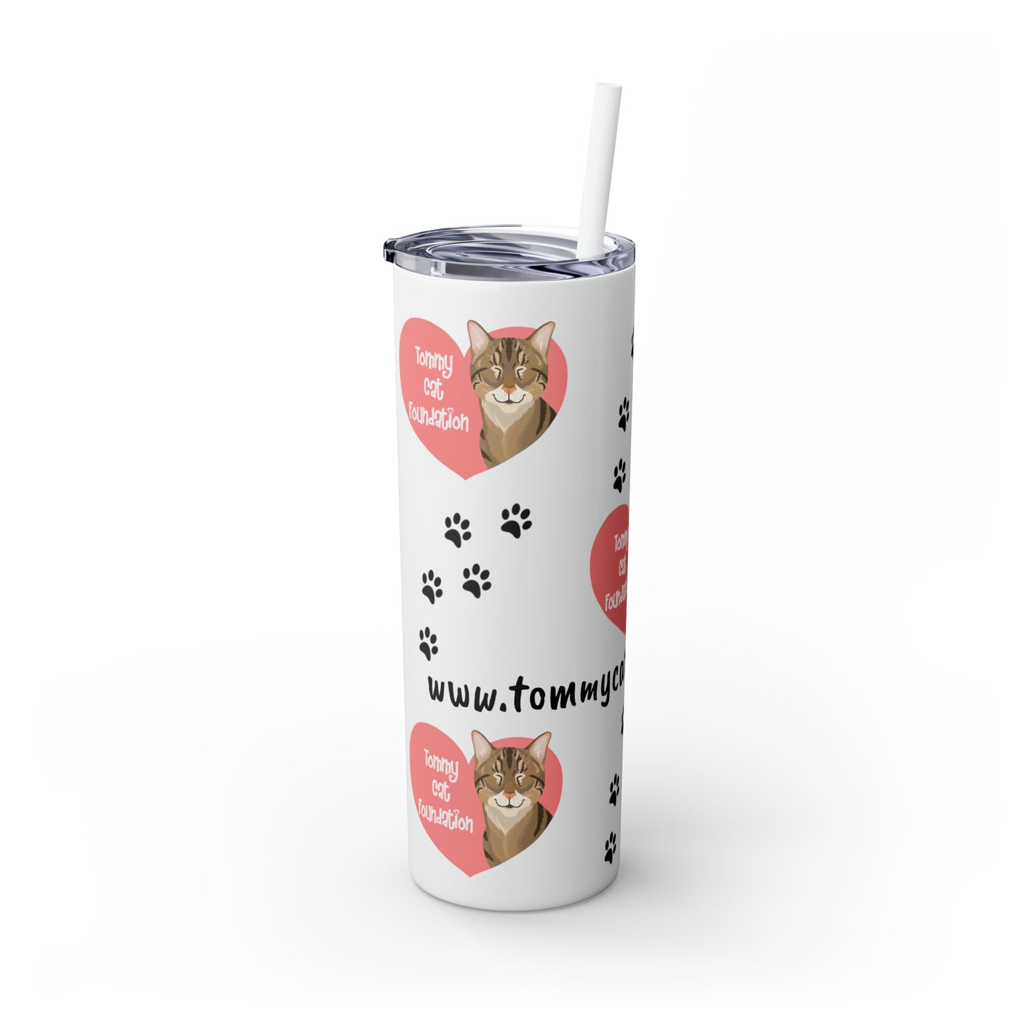 Skinny Tumbler with Straw, 20oz