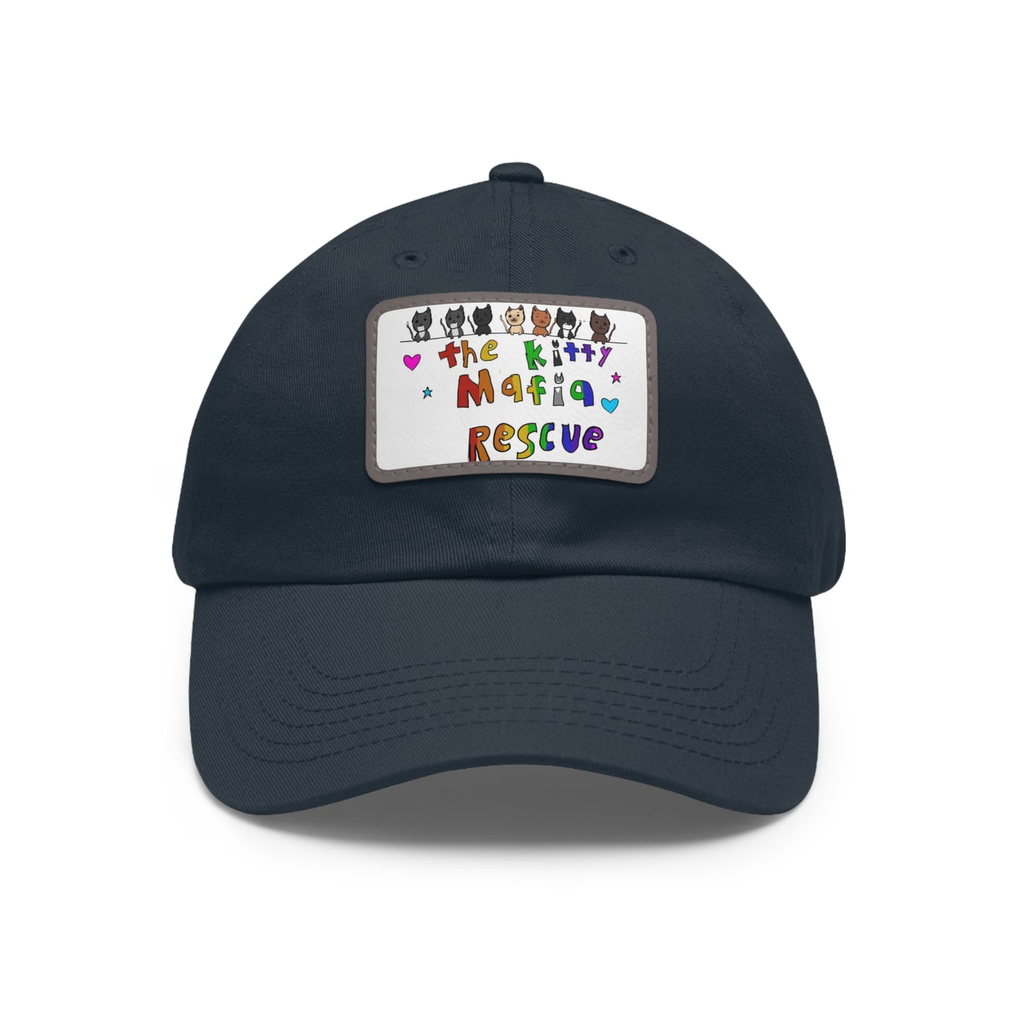 Dad Hat with Leather Patch (Rectangle)