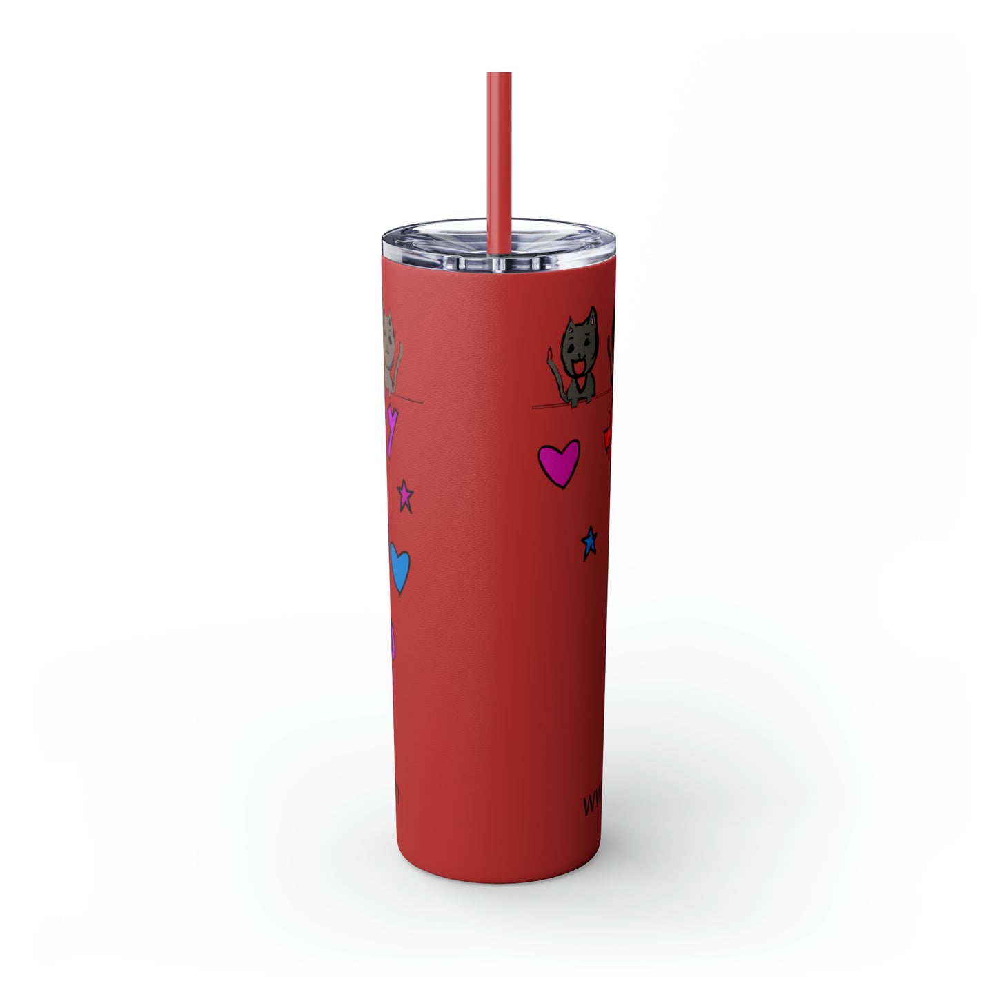 Skinny Tumbler with Straw, 20oz