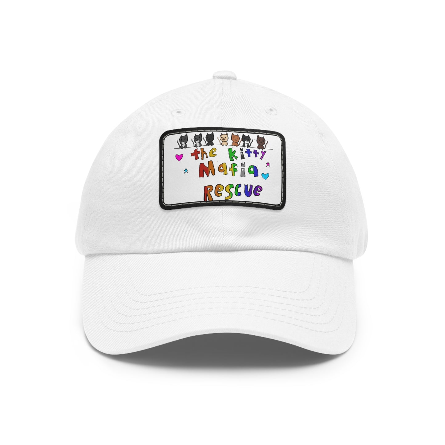 Dad Hat with Leather Patch (Rectangle)