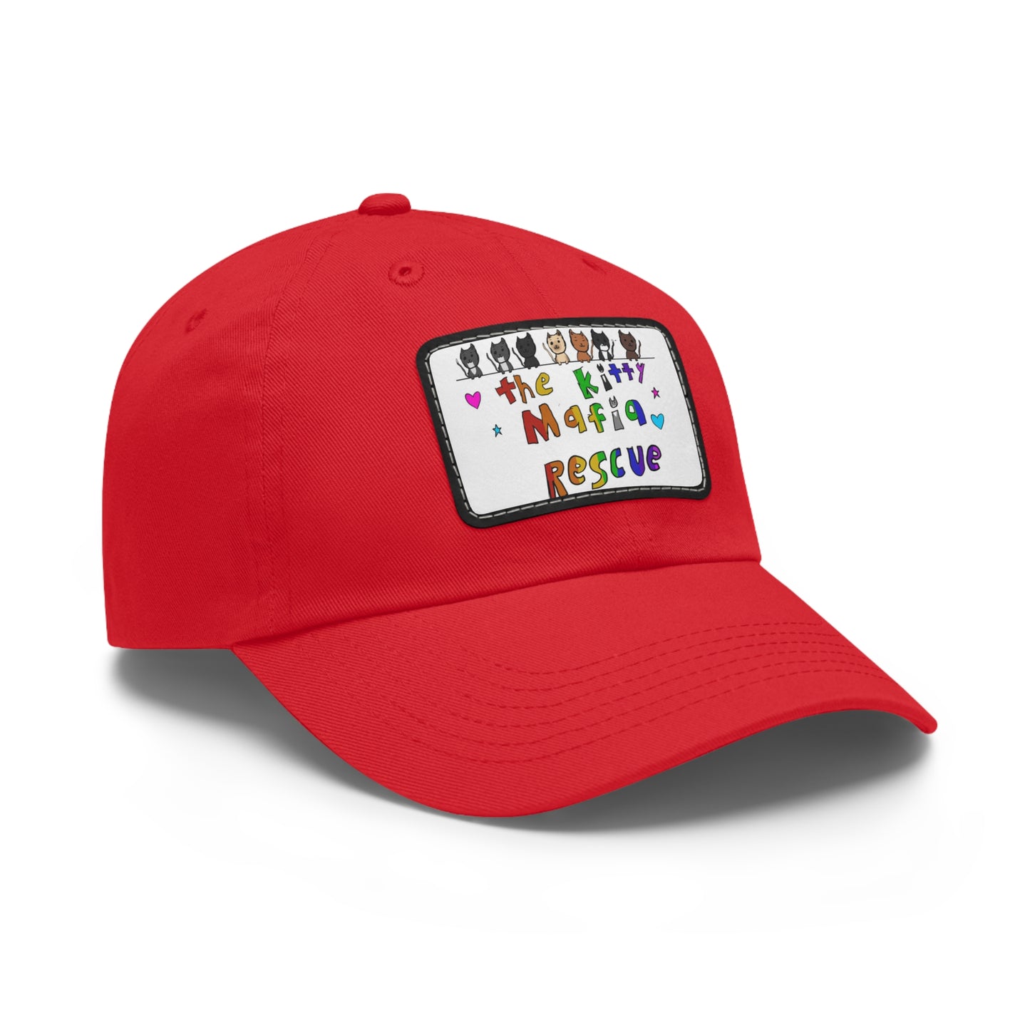 Dad Hat with Leather Patch (Rectangle)