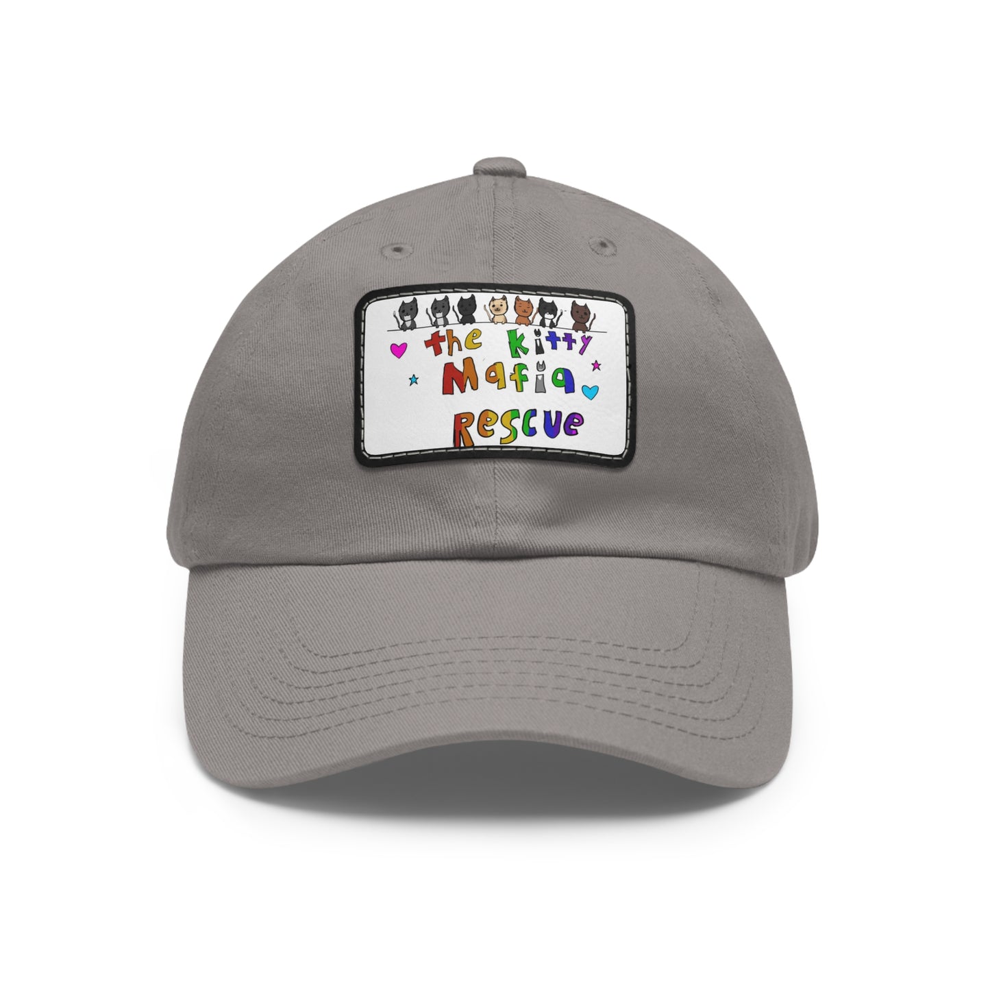 Dad Hat with Leather Patch (Rectangle)