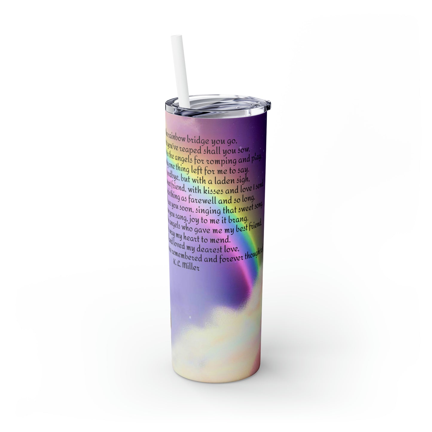 Skinny Tumbler with Straw, 20oz