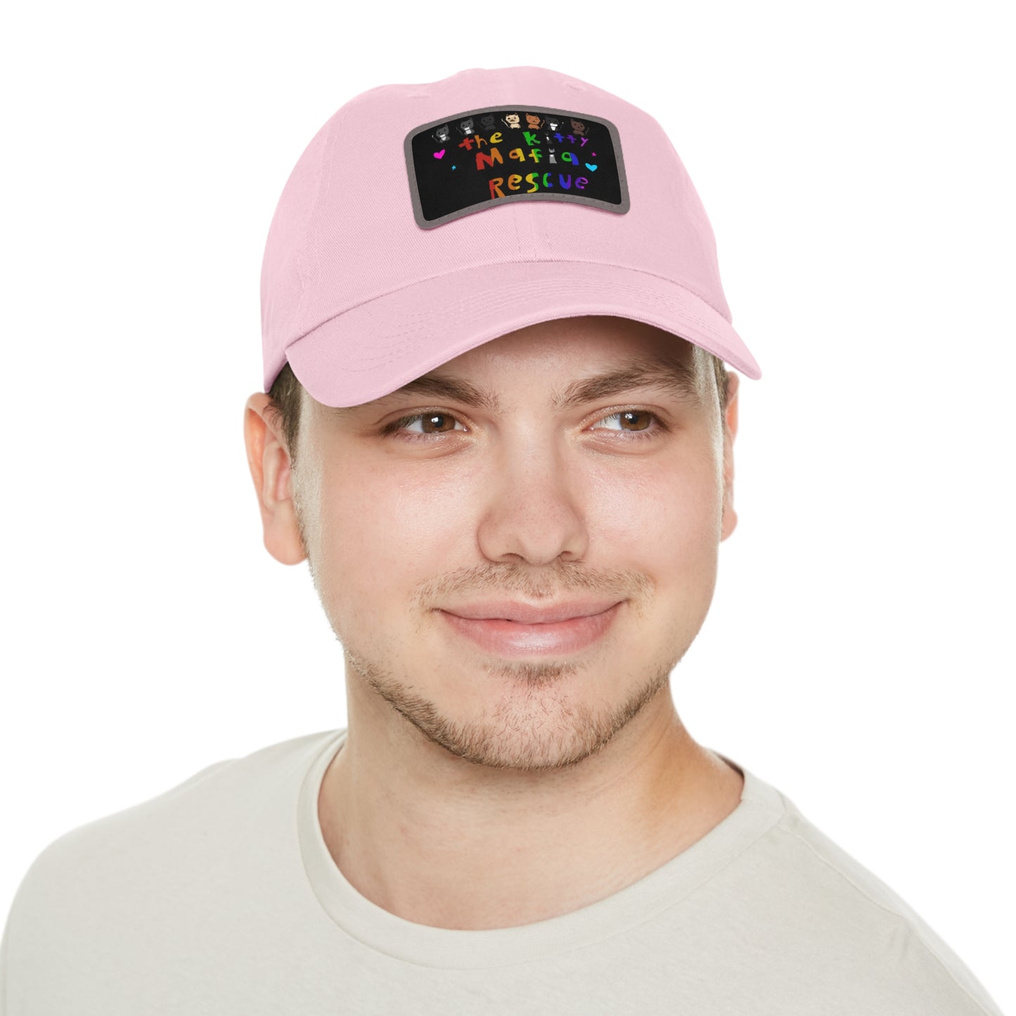 Dad Hat with Leather Patch (Rectangle)