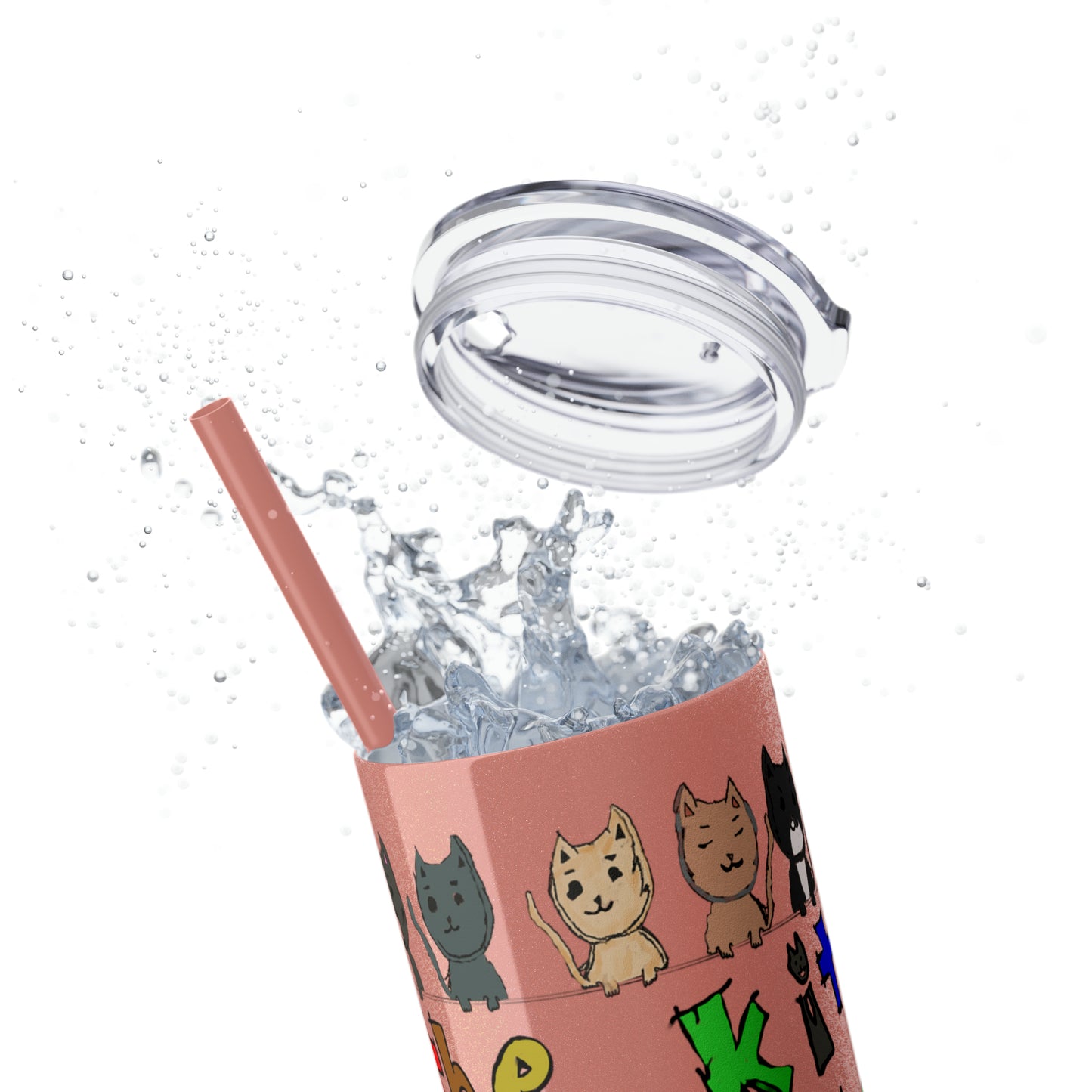 Skinny Tumbler with Straw, 20oz