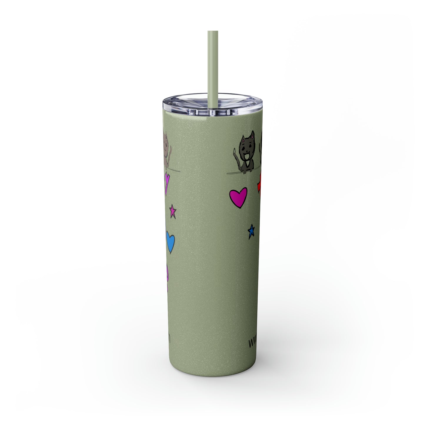 Skinny Tumbler with Straw, 20oz