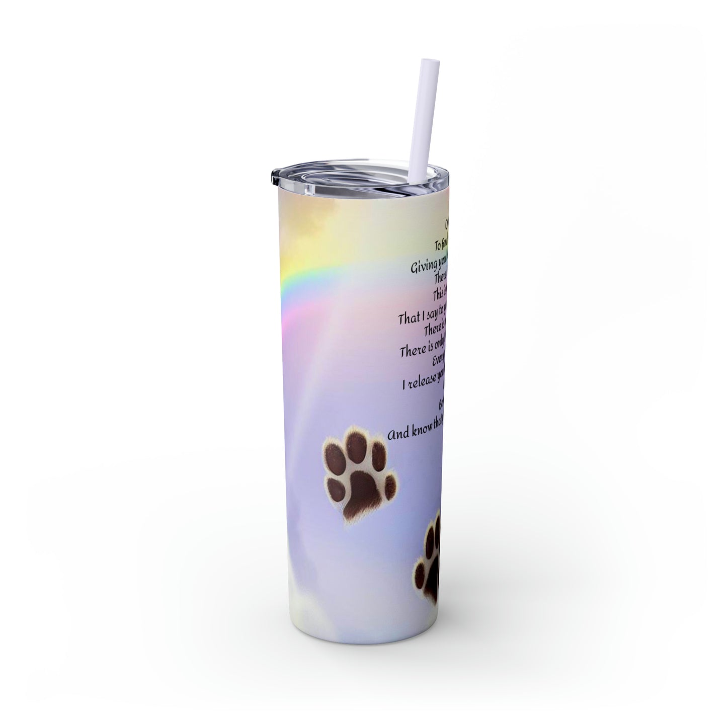 Skinny Tumbler with Straw, 20oz