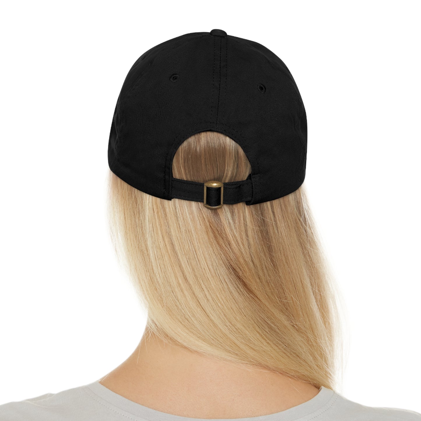 Dad Hat with Leather Patch (Rectangle)