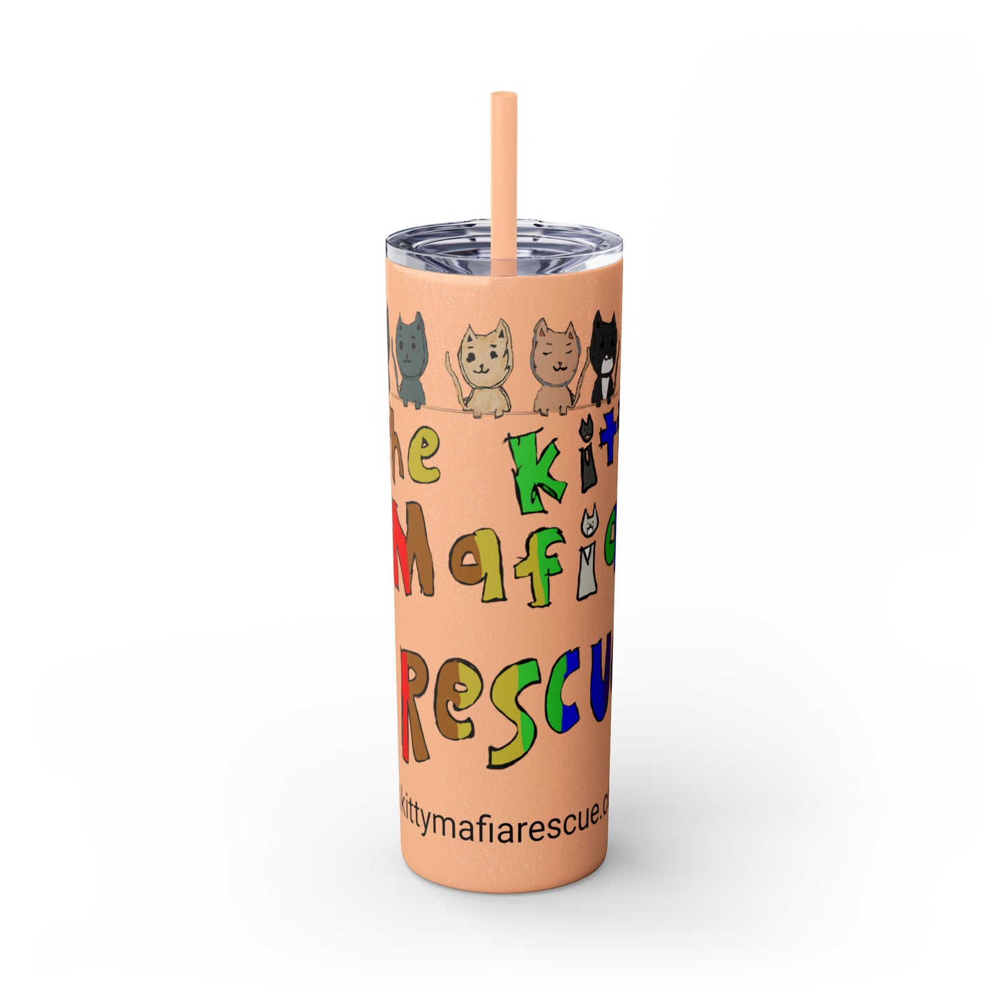 Skinny Tumbler with Straw, 20oz