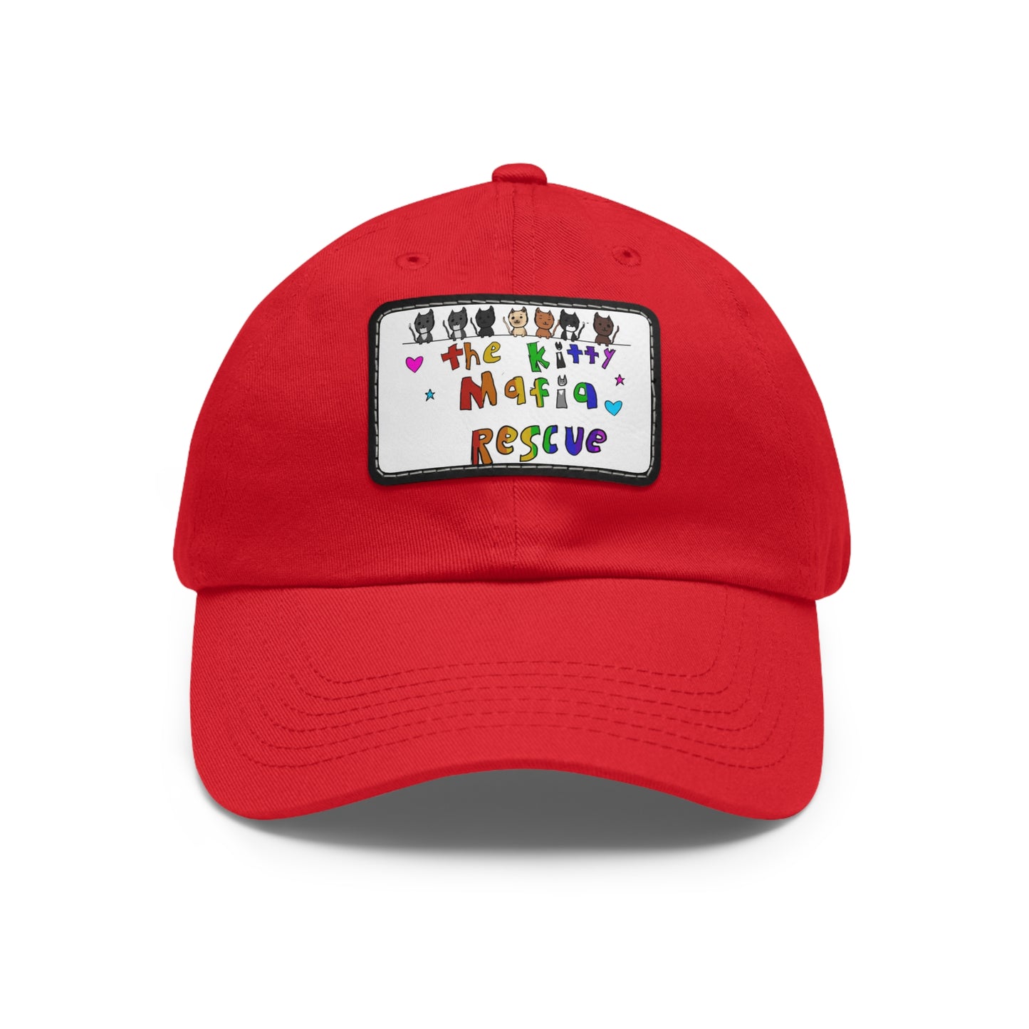 Dad Hat with Leather Patch (Rectangle)