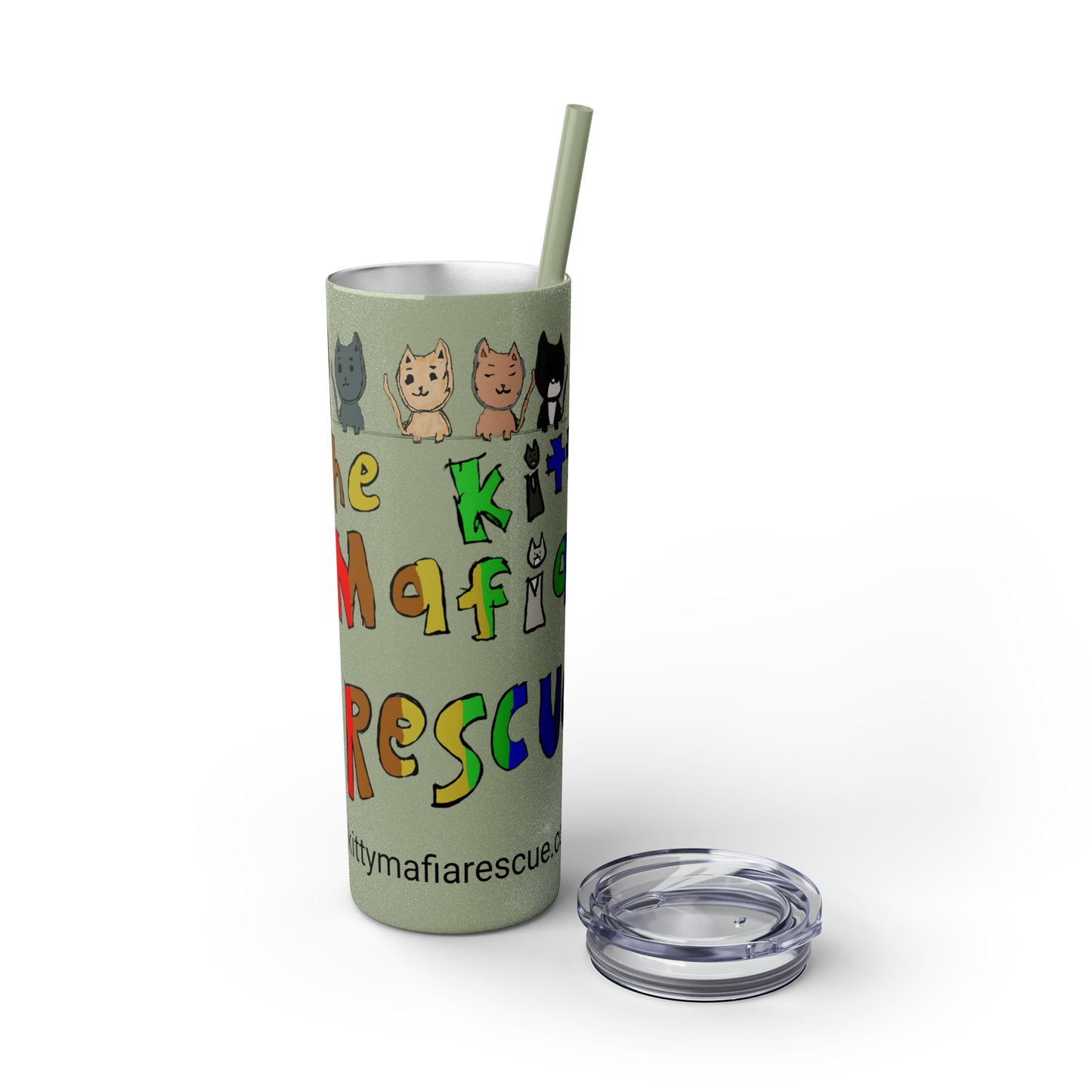 Skinny Tumbler with Straw, 20oz