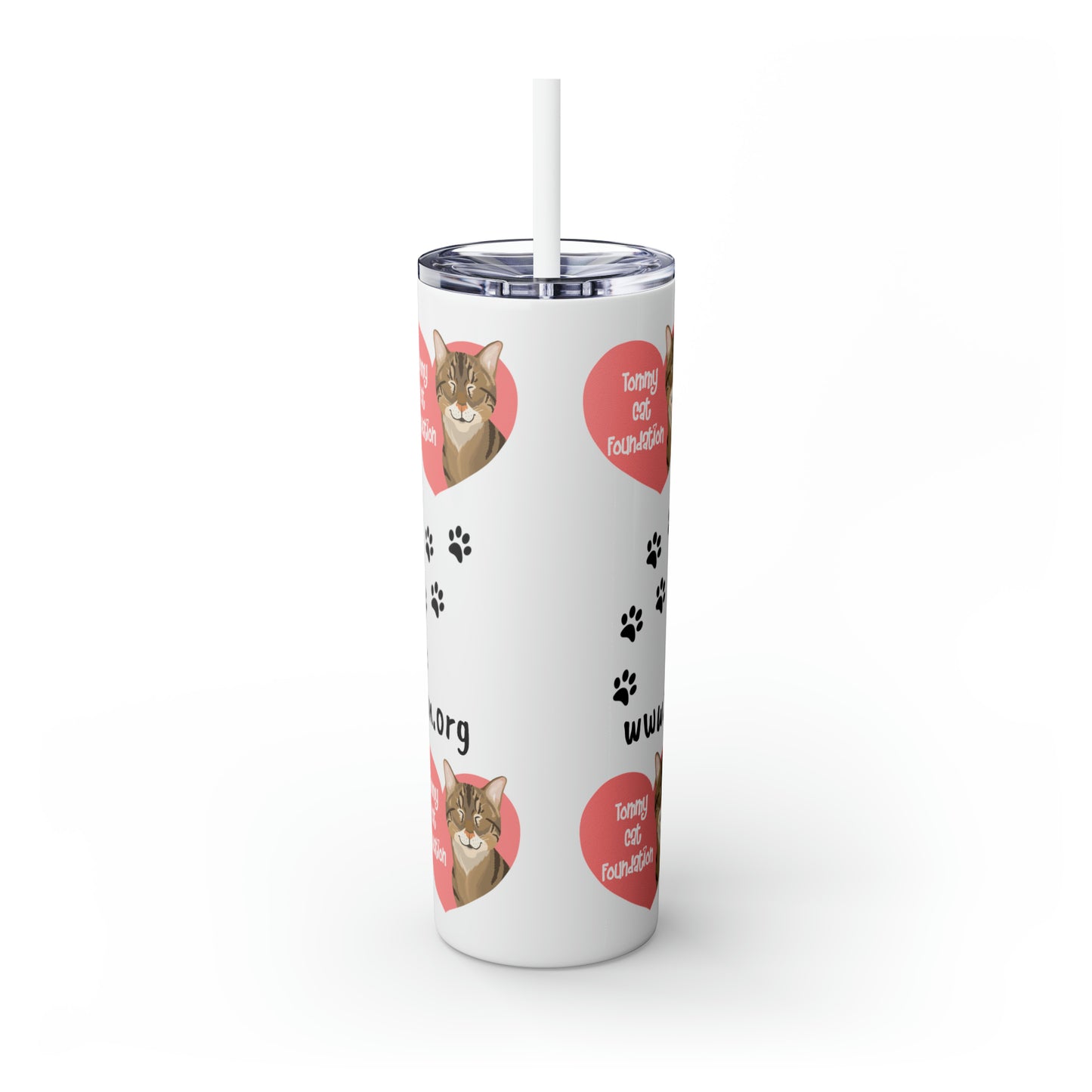 Skinny Tumbler with Straw, 20oz