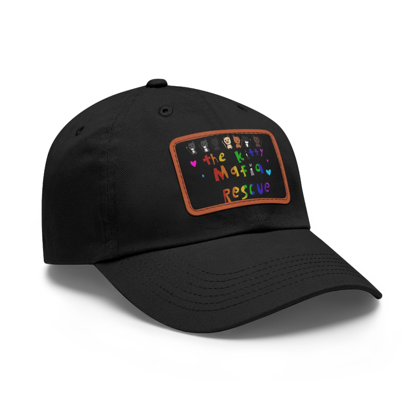 Dad Hat with Leather Patch (Rectangle)