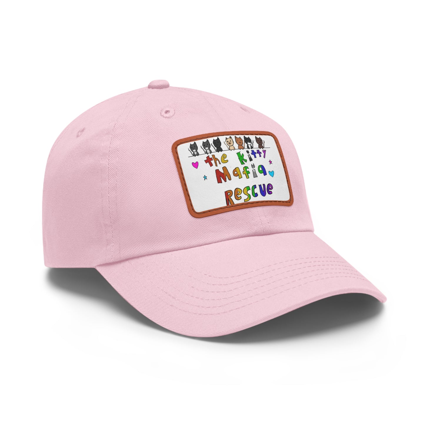 Dad Hat with Leather Patch (Rectangle)