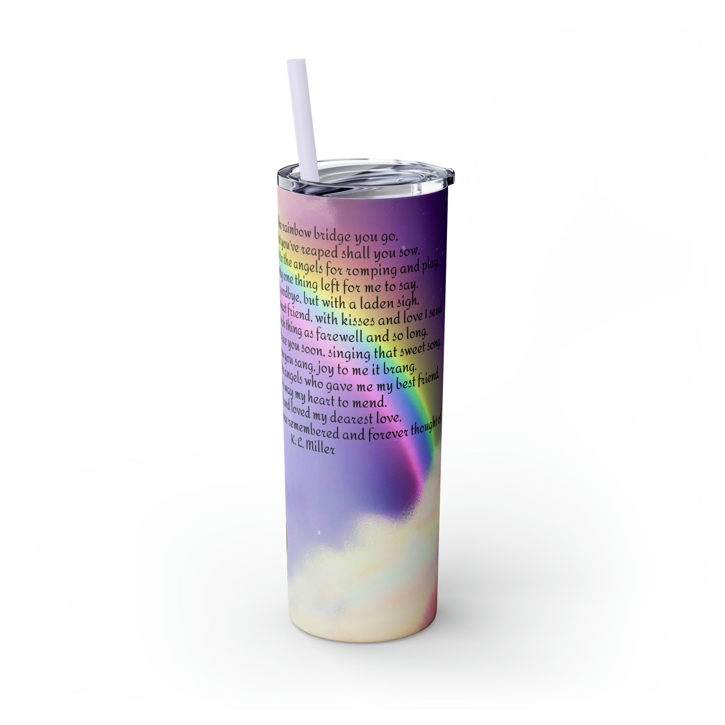 Skinny Tumbler with Straw, 20oz