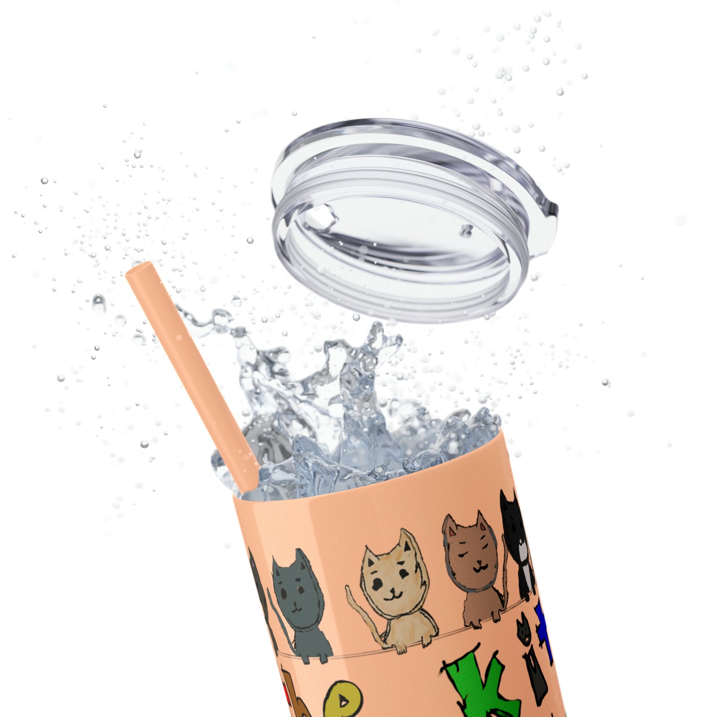 Skinny Tumbler with Straw, 20oz