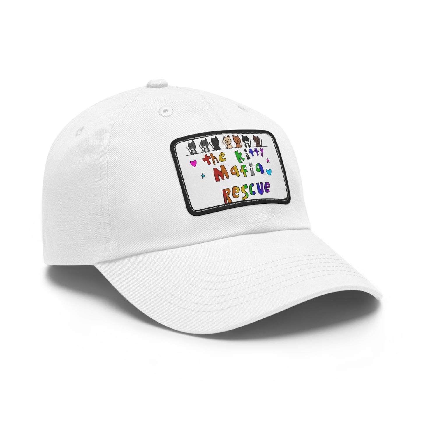 Dad Hat with Leather Patch (Rectangle)